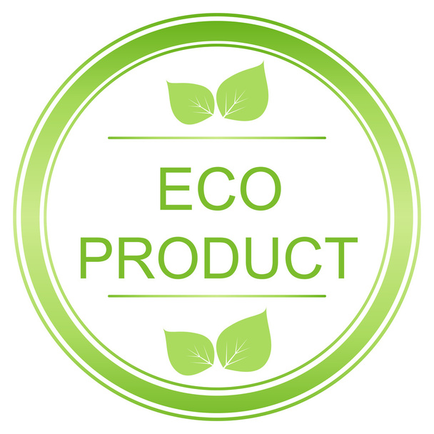 Eco product label, emblem and badge.  - Vektör, Görsel