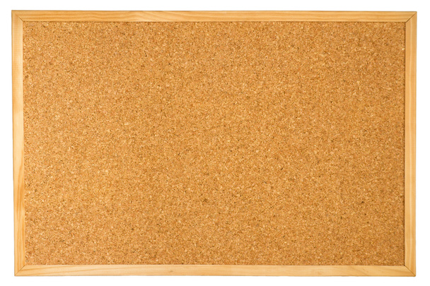 lege cork board geïsoleerd op witte backg - Foto, afbeelding