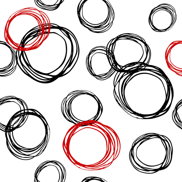Naadloze patroon met cirkels polka - Vector, afbeelding