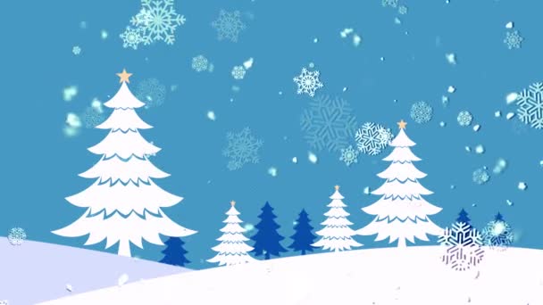 Kerst landschap 2 loop bare achtergrond - Video