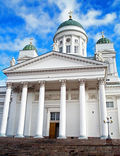 Прекрасний вид на знаменитий собор Гельсінкі, Хельсінкі, Фінляндія - Фото, зображення