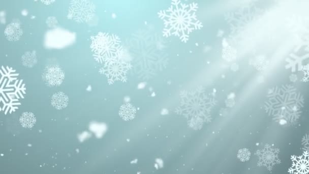 Weihnachten Winter Schneeflocken 2 loopable Hintergrund - Filmmaterial, Video