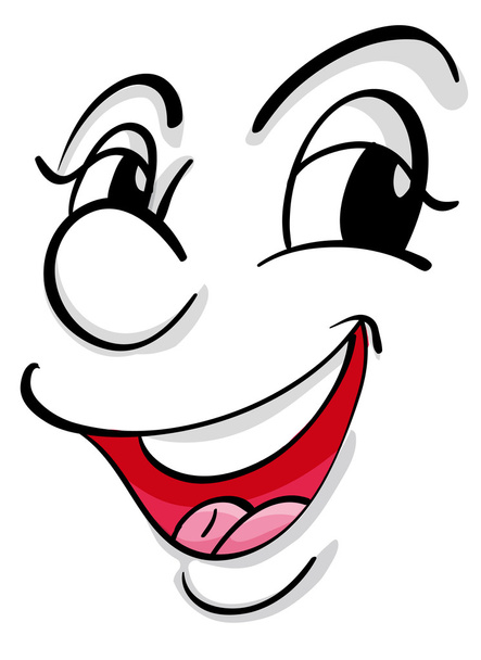 Comical face - Vector, Image