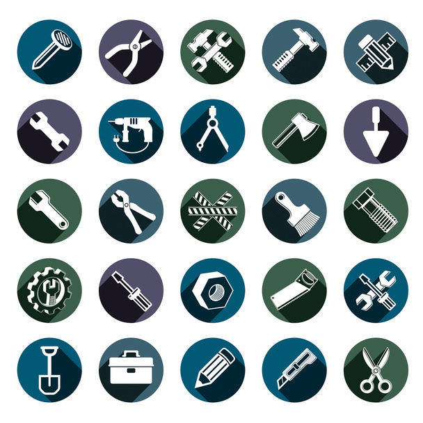  herramientas iconos industriales
 - Vector, Imagen