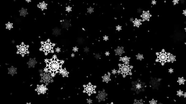 Winter Schnee und Schneeflocken 1 Loopable Hintergrund - Filmmaterial, Video