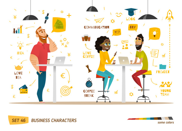 Business characters collection - Vector, Image