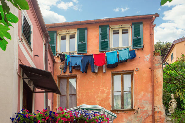 Laundry hanging on a rope - Fotoğraf, Görsel