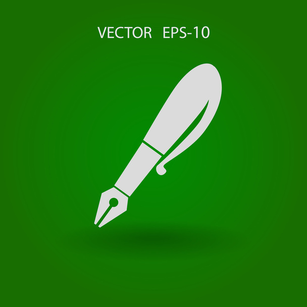 Flat  icon of pen - Vettoriali, immagini