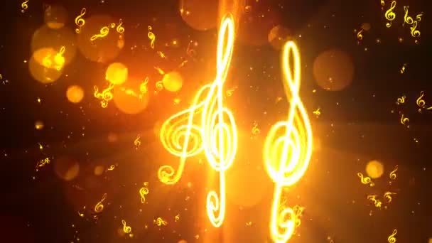 Music Notes 1 Loopable Background. - Footage, Video
