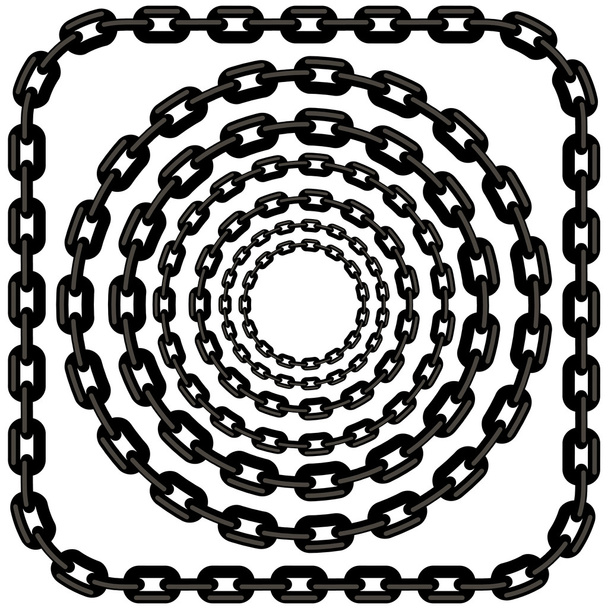 Set of Circle Chain Frames - Vector, Image