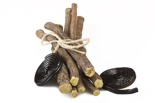 Licorice roots and licorice black - Photo, image