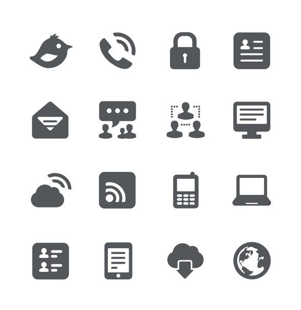 Internet icons set - Vector, Image