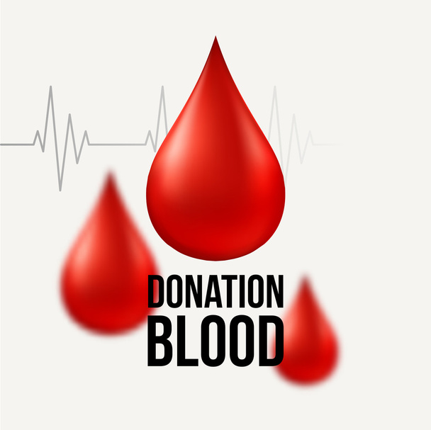 Donación de sangre Fondo médico. Ilustración vectorial
 - Vector, Imagen