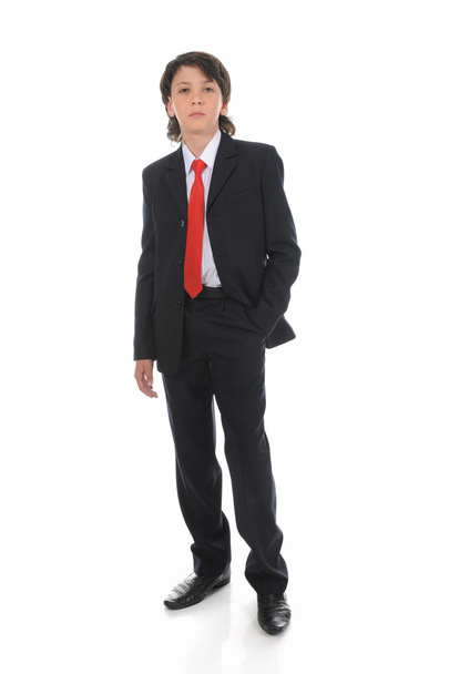 Portrait of a boy businessman in a business suit - Foto, Imagem