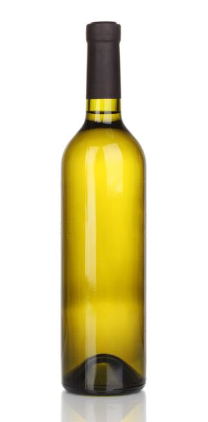 Bottle of great wine isolated on white - Photo, image