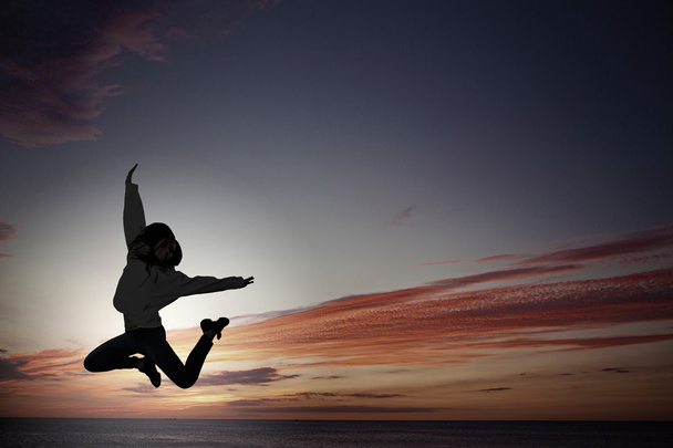 Dancer girl in jump - Fotoğraf, Görsel