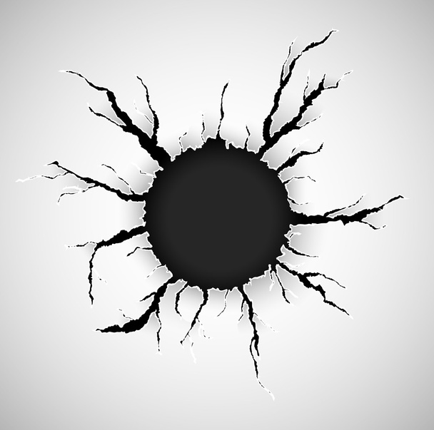 Hole in paper - Vector, Image