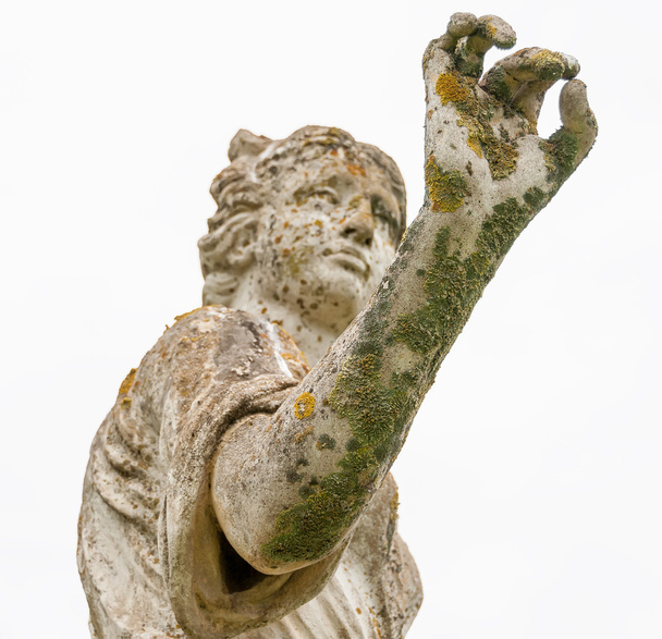 Arc és a kéz a régi szobor látható Ok gesztus - Fotó, kép