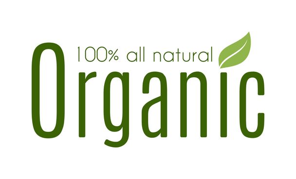 Sağlıklı organik doğal taze logo - Vektör, Görsel