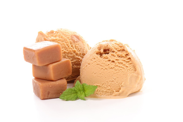 caramel ice cream - Foto, Imagen