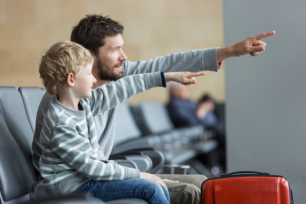 family at airport - Photo, Image