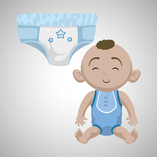 Diseño de ducha de bebé. diseño de invitación. ilustración aislada
 - Vector, imagen