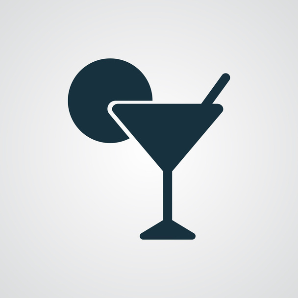 Flache Cocktail-Ikone - Vektor, Bild