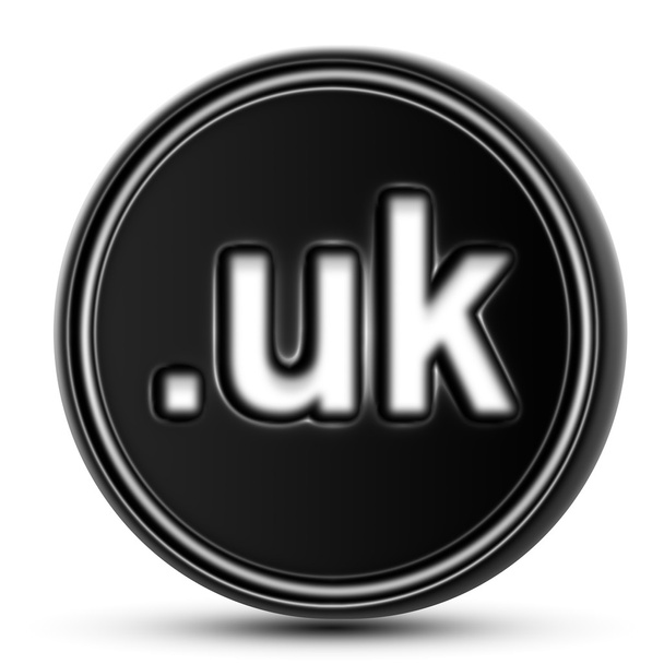 Domain of United Kingdom on the black counter. Isolated. - Photo, Image