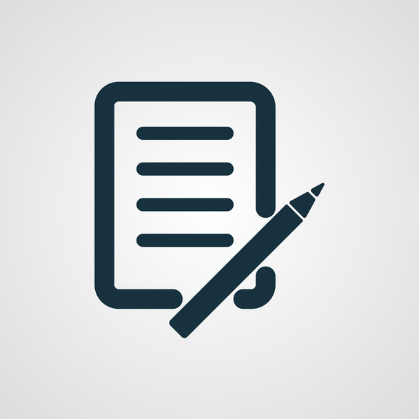 Flat Pen And Paper icon - Vector, Imagen