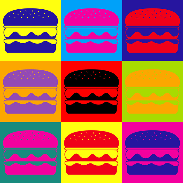 Burger ícone simples
 - Vetor, Imagem