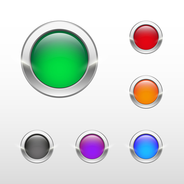 Σύνολο χρωματισμένων κουμπιών ιστού - Διάνυσμα, εικόνα