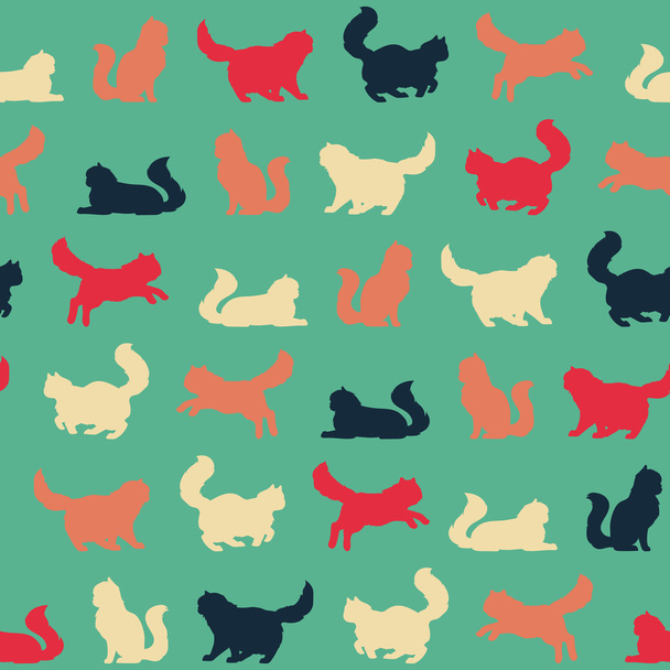 Vector cat seamless pattern. - Vector, Image
