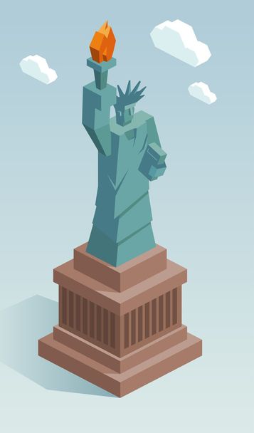 Liberty statue isometric - Vector, Image
