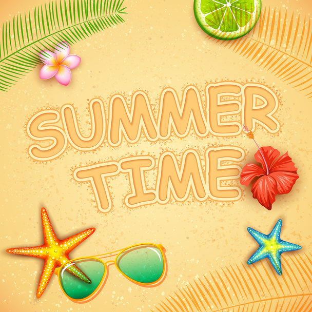 Summer Time poster design - Vector, Image