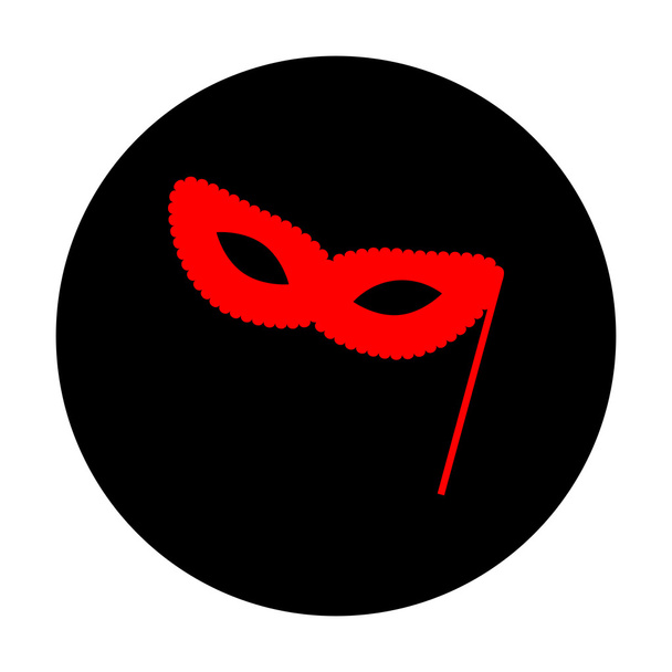 Carnaval vénitien traditionnel icône de masque décoratif
 - Vecteur, image