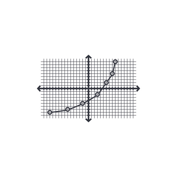 grid chart line icon, grid chart line symbol, grid chart line vector, grid chart line eps, grid chart line image, grid chart line logo, grid chart line flat, grid chart line art design - Wektor, obraz