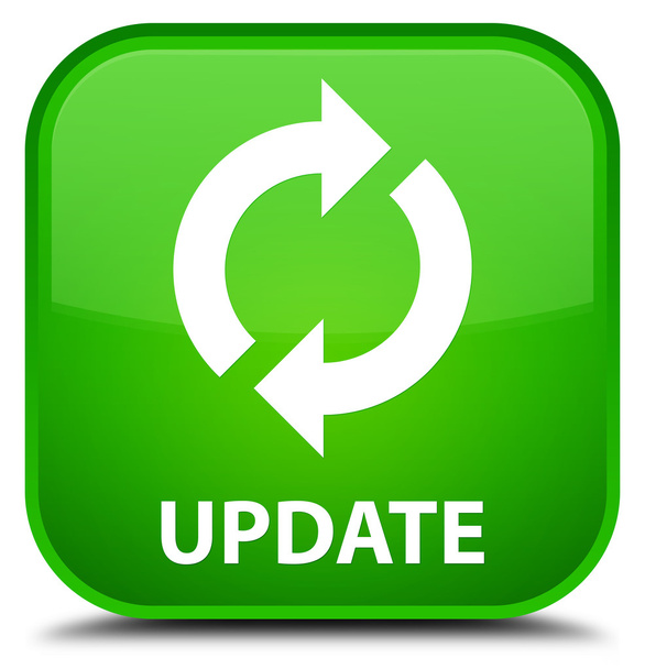 Čtvercové tlačítko Aktualizovat zelený - Fotografie, Obrázek