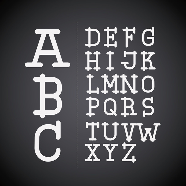 алфавит написан на меловой доске
 - Вектор,изображение