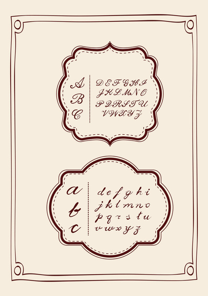 alphabet written on cover design - Vector, imagen