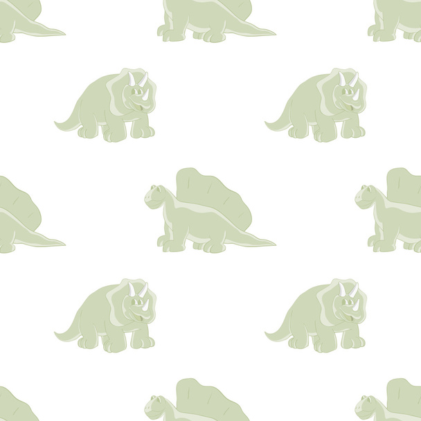 cute dinosaurs on a white background - Vector, Imagen