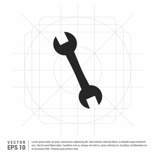 Wrench Web icon  - Wektor, obraz