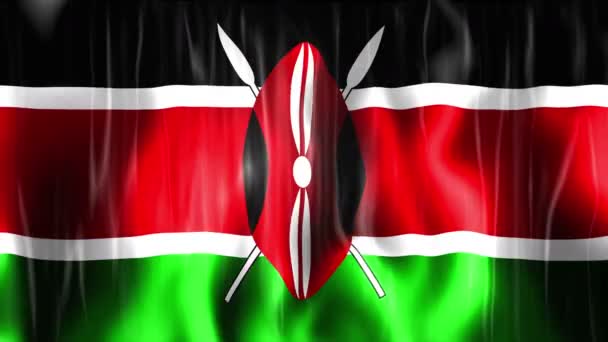 Κινούμενα σχέδια σημαίας Κένυας - Πλάνα, βίντεο