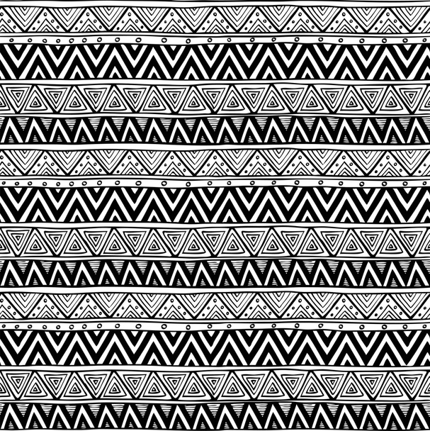 Seamless ornament from geometric elements triangle in ethnic sty - Vector, afbeelding