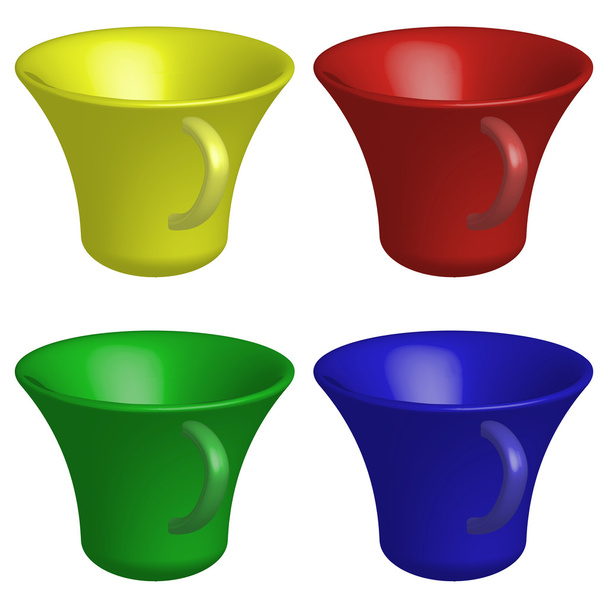 Empty cups - Vetor, Imagem