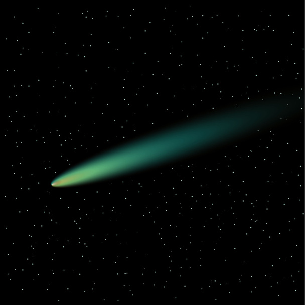 Blauwe komeet in de ruimte .  - Vector, afbeelding