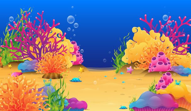 sotto la barriera corallina
 - Vettoriali, immagini