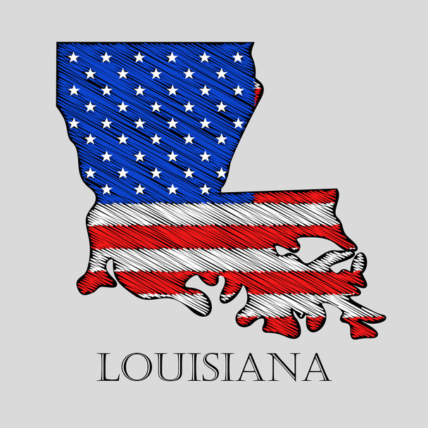 Estado de Luisiana - ilustración vectorial
. - Vector, imagen