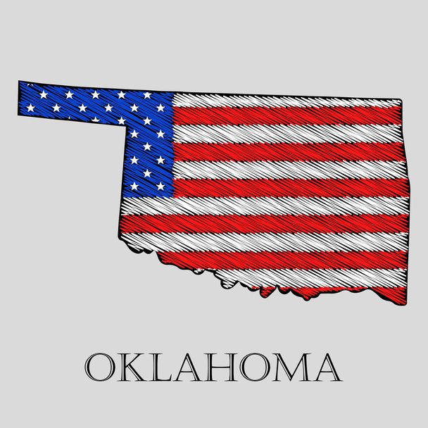 Estado de Oklahoma - ilustración vectorial
. - Vector, imagen