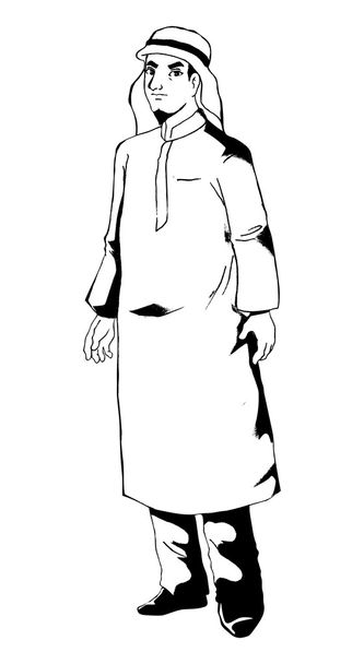 Tyypillisiä arabialaisia vaatteita
 - Vektori, kuva