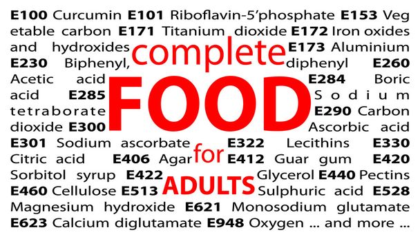 Healthy food and chemistry - food additives - Photo, Image
